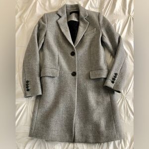 Zara Classic Two Button Gray Coat Size S